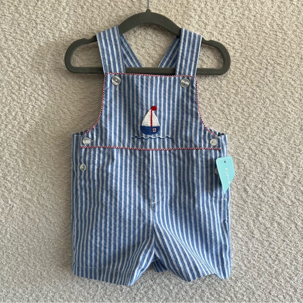 Claire & Charlie NWT One Piece Fine Hand Smocked‎ Baby Romper Size 6 Months